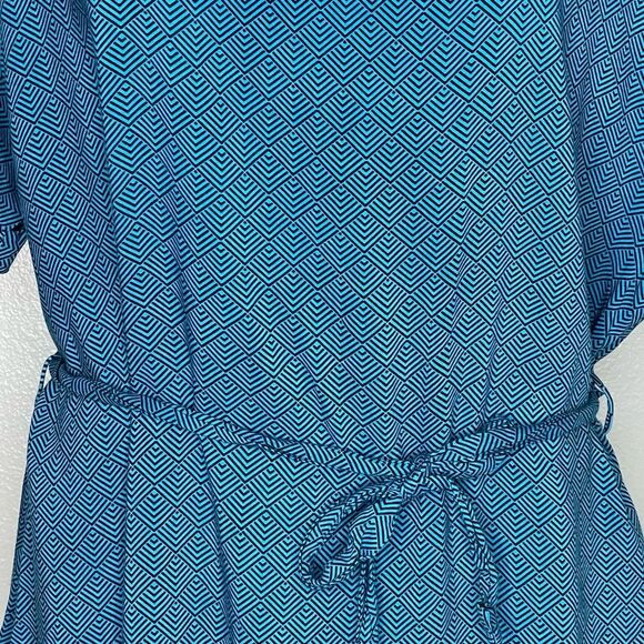 Pixley Martin Tie Waist Geometric Print Tunic Top Size XL - Picture 4 of 16